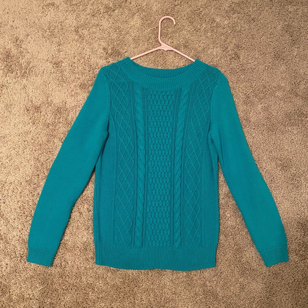 Talbots small teal sweater.
